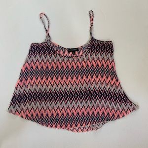 About A Girl Los Angeles Pink and Blue Tank Top